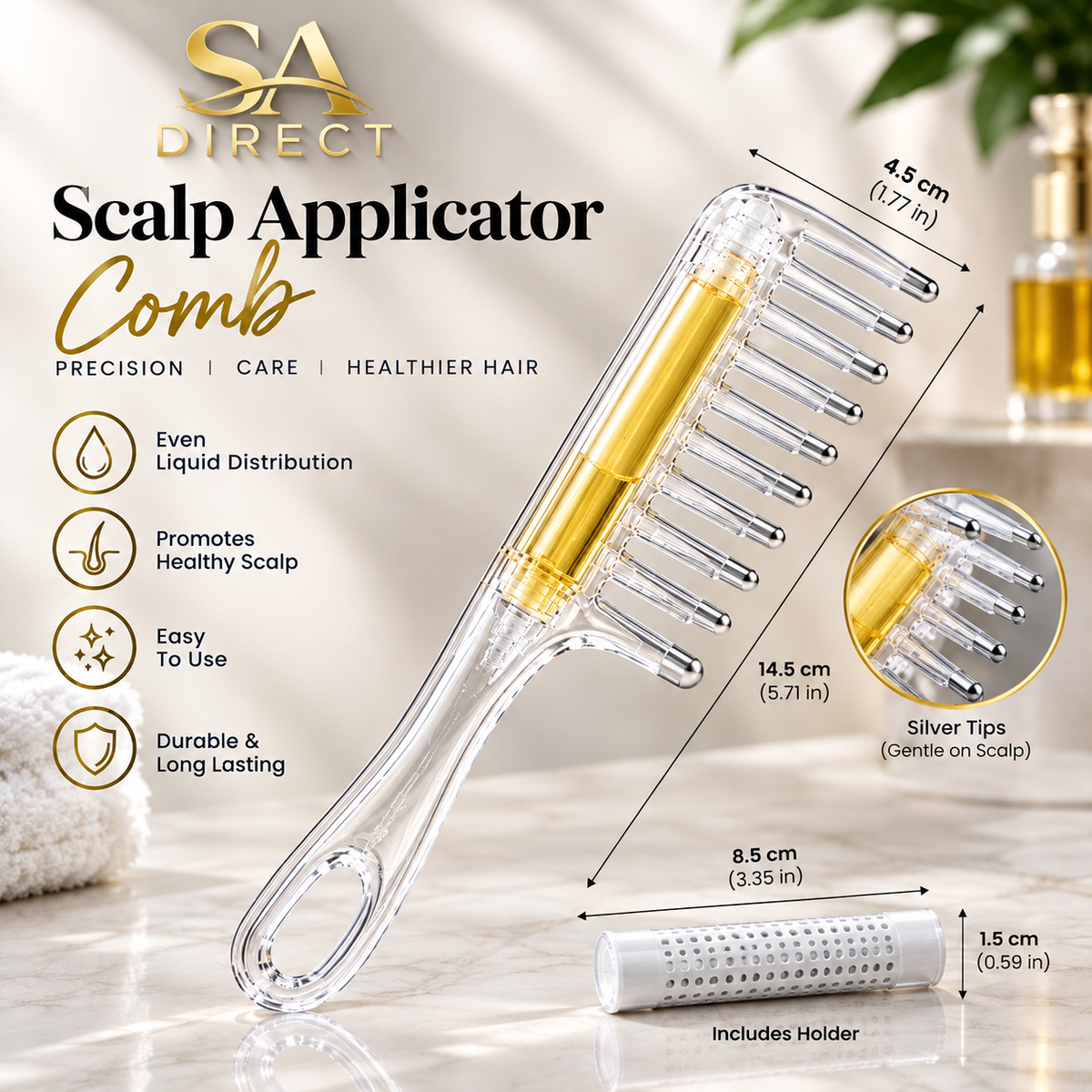 SA-Direct™ Scalp & Oil Applicator Comb